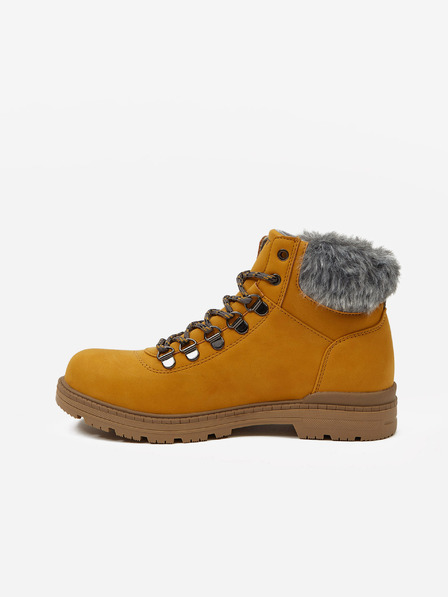 Sam 73 Senfgelbe Damen-Kunstfell-Winterstiefeletten SAM 73 Mantary