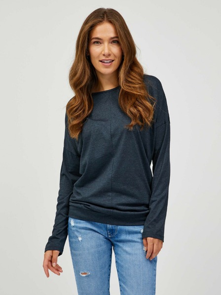 Sam 73 Schwarzes Basic-Langarm-T-Shirt für Frauen SAM 73 Azuka
