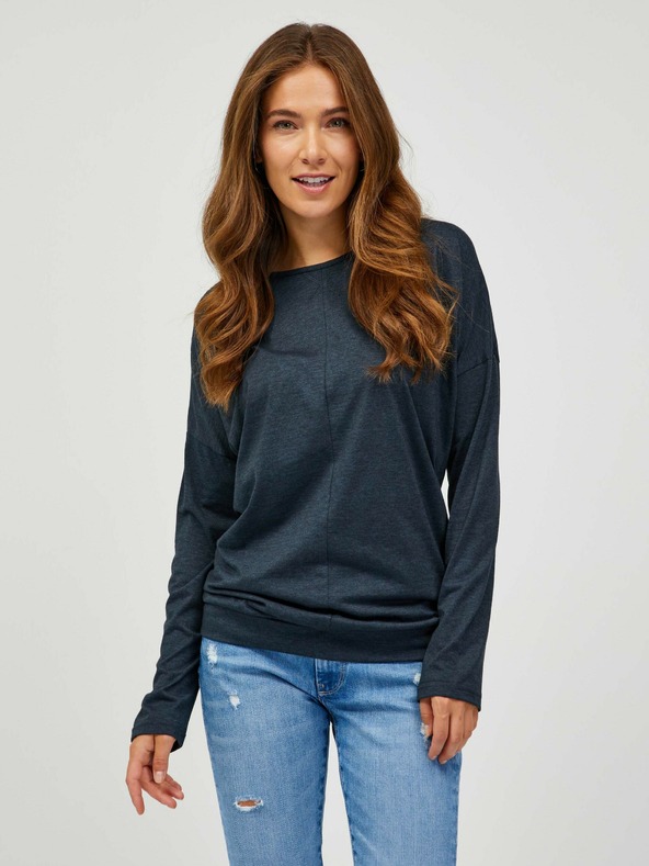 Sam 73 Schwarzes Basic-Langarm-T-Shirt für Frauen SAM 73 Azuka