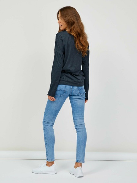 Sam 73 Schwarzes Basic-Langarm-T-Shirt für Frauen SAM 73 Azuka