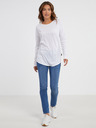 Sam 73 Weißes Damen-Langarm-T-Shirt SAM 73 Sherri