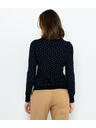 CAMAIEU Schwarzer Pullover mit Print und Knöpfen an den Schultern