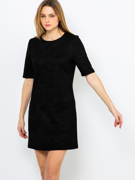 CAMAIEU Schwarzes Wildleder-Kleid