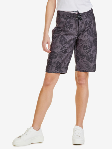 Sam 73 Dunkelgraue gemusterte Shorts für Damen SAM 73 Estella