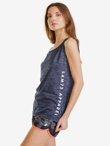 Sam 73 Dunkelblaues gestreiftes Damen-Tank-Top SAM 73 Manita