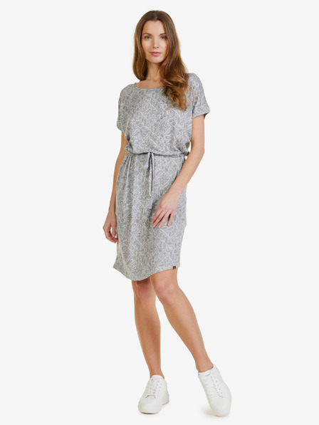 Sam 73 Hellgraues gemustertes Damenkleid SAM 73 Odette