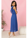 numoco EMILY Plissiertes Kleid mit Volants und Ausschnitt