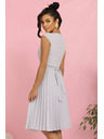 numoco LILA Plissiertes Kleid mit kurzen Ärmeln und Gürtel