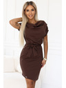 numoco ROXI Kleid mit asymmetrischem Rock und Gürtel