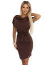 numoco ROXI Kleid mit asymmetrischem Rock und Gürtel