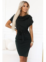 numoco ROXI Kleid mit asymmetrischem Rock und Gürtel