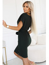 numoco ROXI Kleid mit asymmetrischem Rock und Gürtel