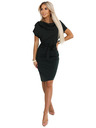 numoco ROXI Kleid mit asymmetrischem Rock und Gürtel
