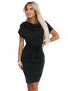 numoco ROXI Kleid mit asymmetrischem Rock und Gürtel