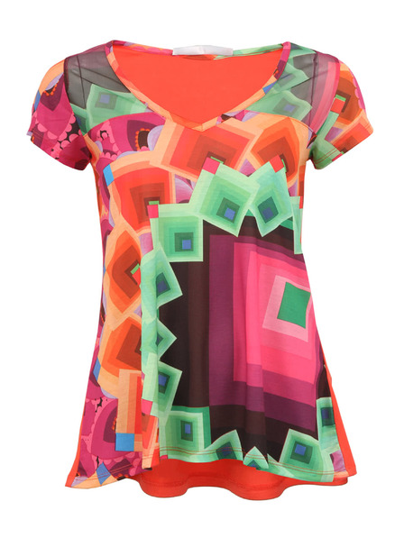 Desigual Lockeres T-Shirt Desigual Yury mit roten Rücken