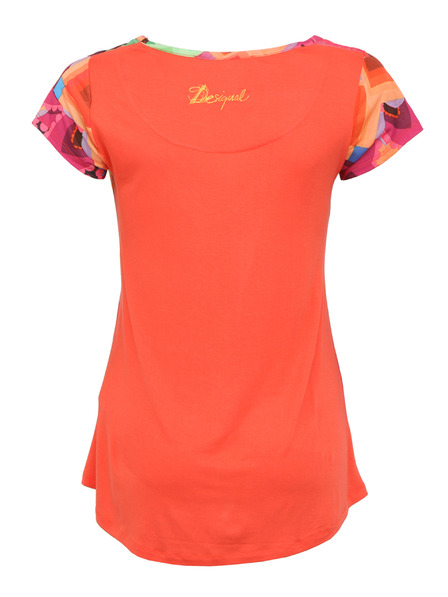 Desigual Lockeres T-Shirt Desigual Yury mit roten Rücken