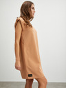 SIMPO Beigefarbenes Damen Simpo Weites Kleid