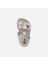 Geox Silberne Geox Chalki Mädchensandalen