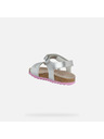 Geox Silberne Geox Chalki Mädchensandalen