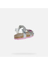 Geox Silberne Geox Chalki Mädchensandalen