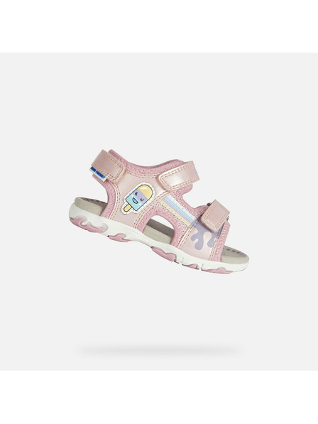 Geox Rosafarbene Geox Flaffee Mädchensandalen