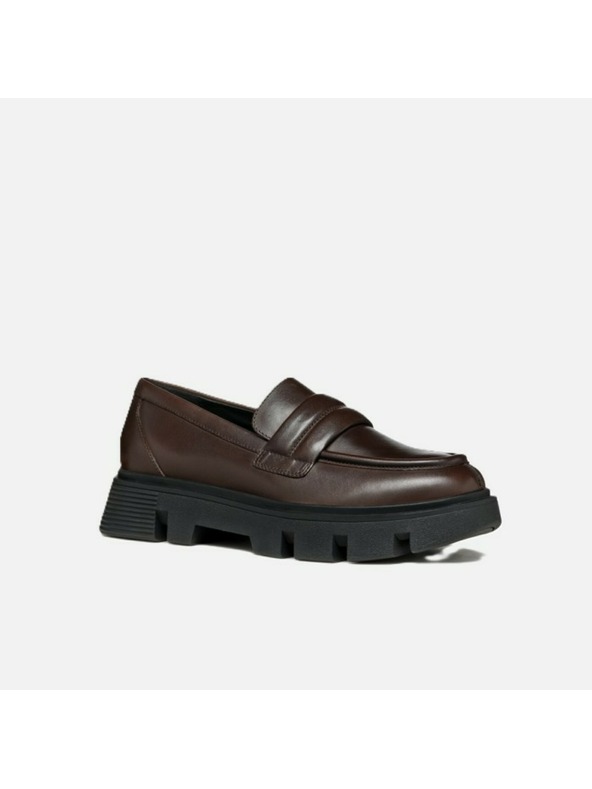 Geox Dunkelbraune Damen-Mokassins Geox Vilde