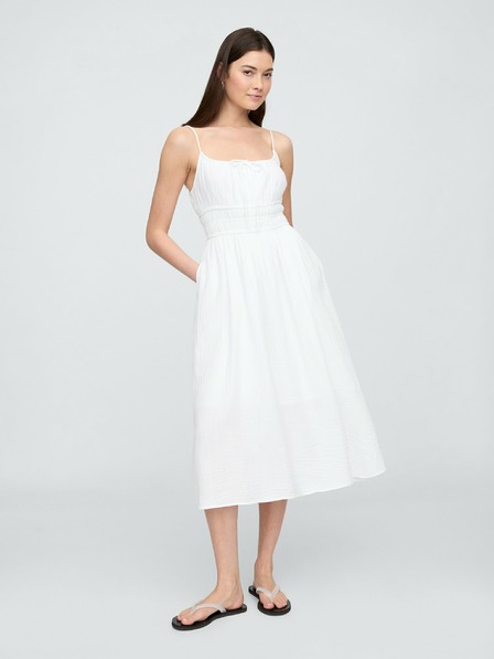 GAP Damen-Maxikleid aus Musselin mit Taschen GAP