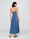 GAP Damen Jeans-Maxikleid mit Taschen GAP