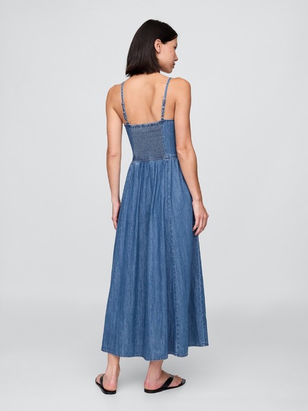 GAP Damen Jeans-Maxikleid mit Taschen GAP