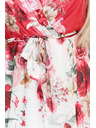 numoco Luftiges Wickel-Maxikleid mit Blumenmuster rote Rosen