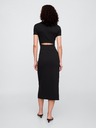 GAP Damen-Strick-Midikleid mit Cut-Outs GAP