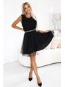 numoco Spitzenkleid GRETA mit Tüllrock und goldenem Gürtel