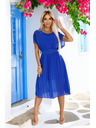 numoco Plissiertes Chiffon-Midikleid MIA mit breitem Gürtel