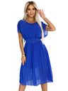 numoco Plissiertes Chiffon-Midikleid MIA mit breitem Gürtel
