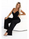 numoco Eleganter Jumpsuit mit Wickelausschnitt, weitem Bein und Gürtel