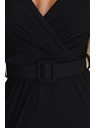 numoco Eleganter Jumpsuit mit Wickelausschnitt, weitem Bein und Gürtel