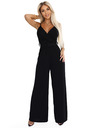 numoco Eleganter Jumpsuit mit Wickelausschnitt, weitem Bein und Gürtel
