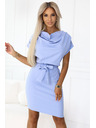 numoco ROXI Kleid mit asymmetrischem Rock und Gürtel