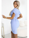 numoco ROXI Kleid mit asymmetrischem Rock und Gürtel