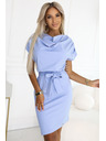 numoco ROXI Kleid mit asymmetrischem Rock und Gürtel