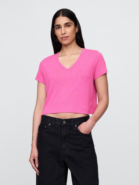 GAP Damen-Leinen-Crop-T-Shirt GAP