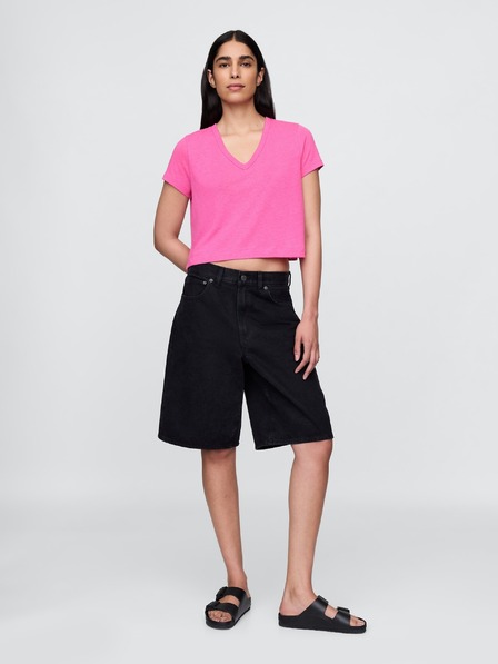 GAP Damen-Leinen-Crop-T-Shirt GAP