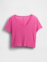 GAP Damen-Leinen-Crop-T-Shirt GAP