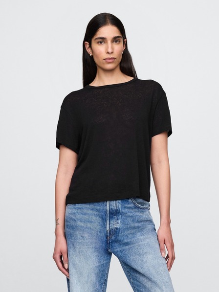 GAP Damen-Leinen-Crop-T-Shirt GAP