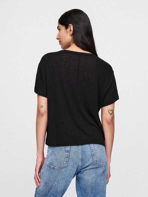 GAP Damen-Leinen-Crop-T-Shirt GAP