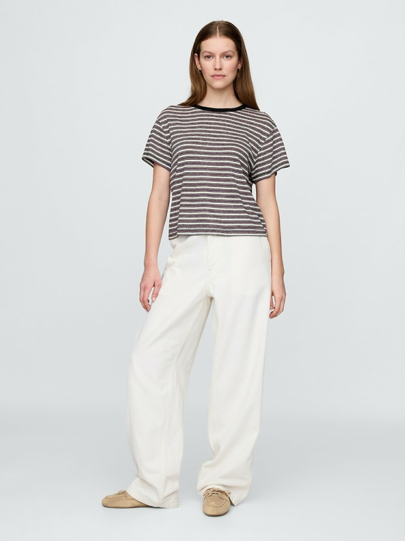 GAP Damen-Leinen-Crop-T-Shirt GAP