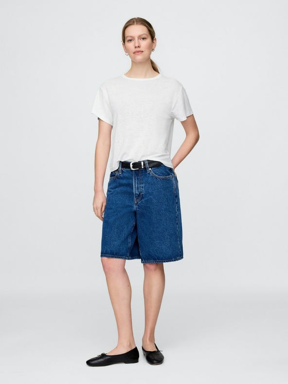 GAP Damen-Leinen-Crop-T-Shirt GAP