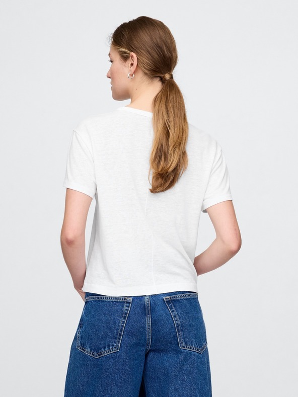 GAP Damen-Leinen-Crop-T-Shirt GAP