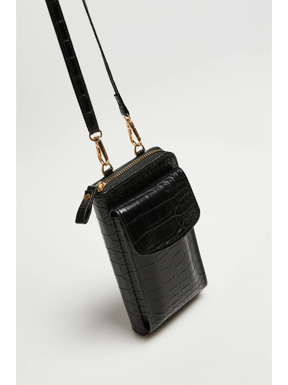 Moodo Schwarze Handytasche zum Umhängen