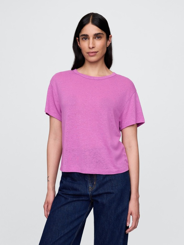 GAP Damen-Leinen-Crop-T-Shirt GAP